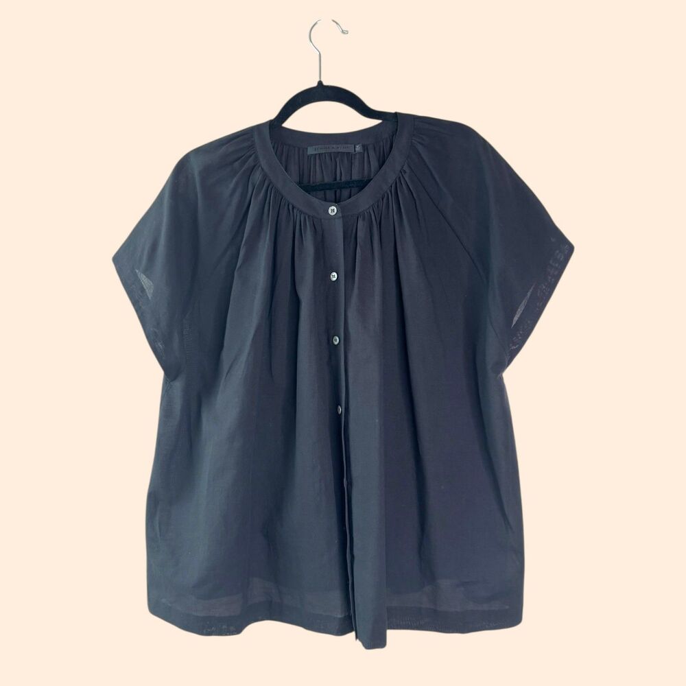 Jenni Kayne Cotton Willow Blouse Black